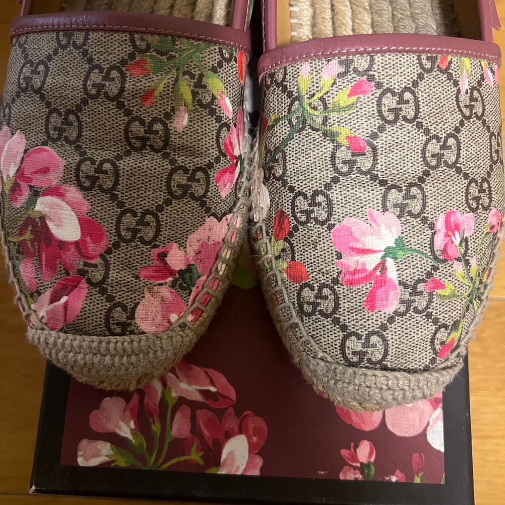 Gucci Blooms Floral Print Supreme Espadrilles